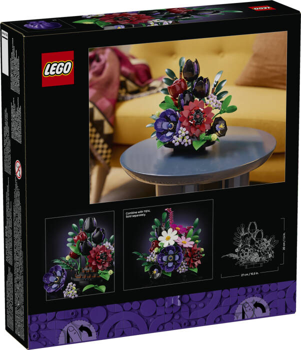 11513 LEGO® Botanicals Koyu Renk Çiçek Aranjmanı - 7
