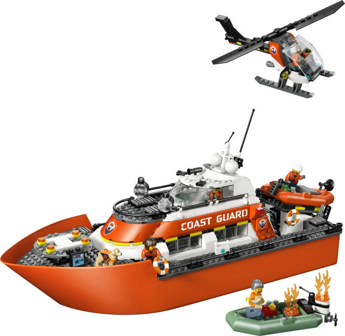 60504 LEGO® City Sahil Güvenlik Kurtarma Botu ve Helikopteri - 1