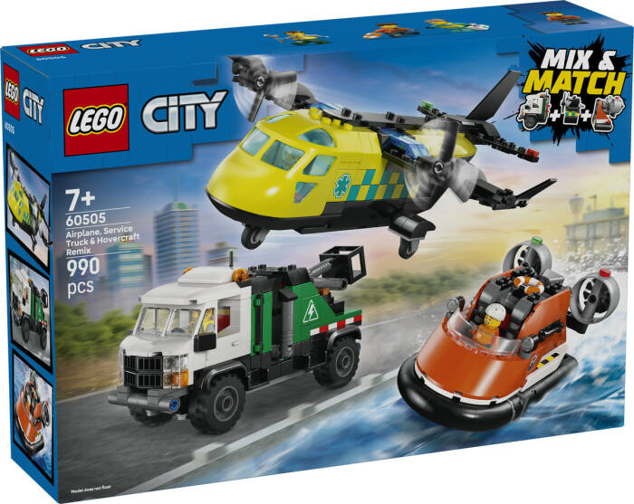 60505 LEGO® City Uçak, Servis Kamyonu ve Hoverkraft Karışımı - 2