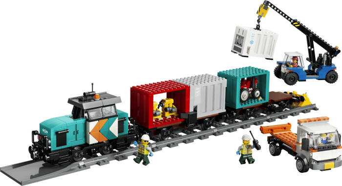 60509 LEGO® City Vinç ve Kamyonlu Liman Yük Treni - City