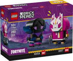 مجموعه ساختنی فیگورهای دریفت و ریون لگو LEGO BrickHeadz Fortnite مدل 40884، ۲۸۰ قطعه، حداقل سن ۱۰ سال