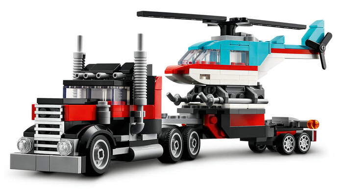 31146 LEGO® Creator Helikopterli Açık Kasa Kamyon - 3