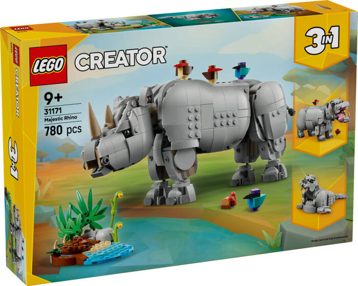 31171 LEGO® Creator Vahşi Hayvanlar: Muhteşem Gergedan ile Kuşlar - 2