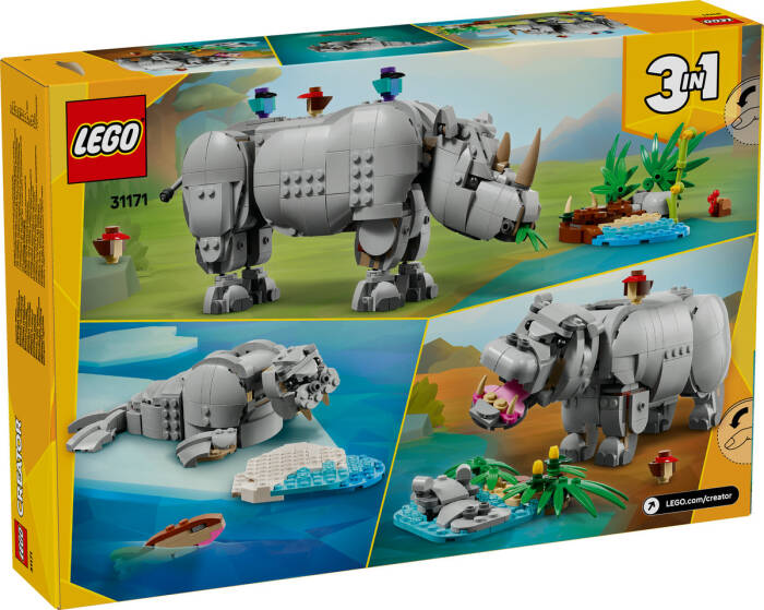 31171 LEGO® Creator Vahşi Hayvanlar: Muhteşem Gergedan ile Kuşlar - 7