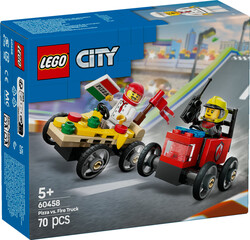 60458 LEGO® City Pizza Arabası İtfaiye Kamyonuna Karşı Yarış Arabası Paketi - City (1)