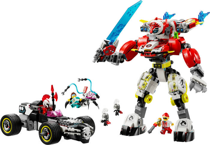 71497 LEGO® DREAMZzz Cooper'ın Kaplan Robotu ve Zero'nun Hot Rod Arabası - 1