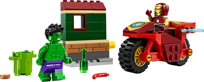 76287 LEGO® Marvel Motosikletli Iron Man ve Hulk - 1