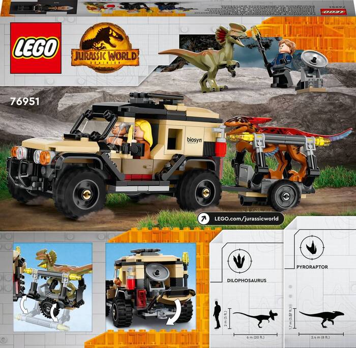76951 LEGO Jurassic World™ Pyroraptor ve Dilophosaurus Nakliyesi - 3