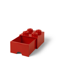 40051730 LEGO Yapım Parçası Çekmece 4 - Kırmızı - Saklama ve Ev Dekoru