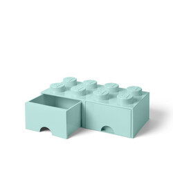 40061742 LEGO Yapım Parçası Çekmece 8 - Aqua Açık Mavi - Saklama ve Ev Dekoru