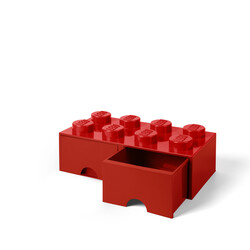 40061730 LEGO Yapım Parçası Çekmece 8 - Kırmızı - Saklama ve Ev Dekoru